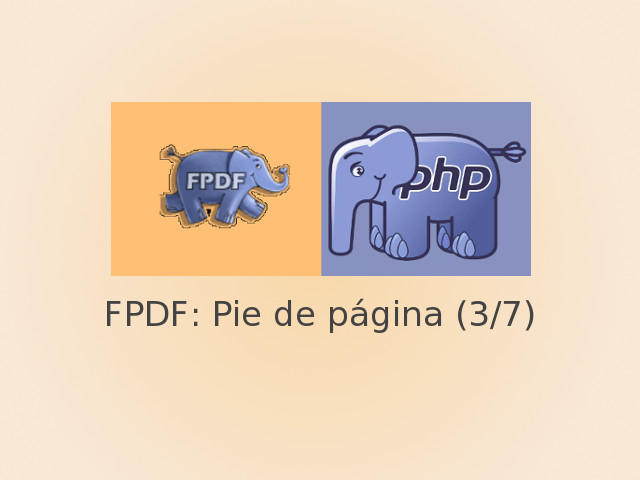FPDF pie de página